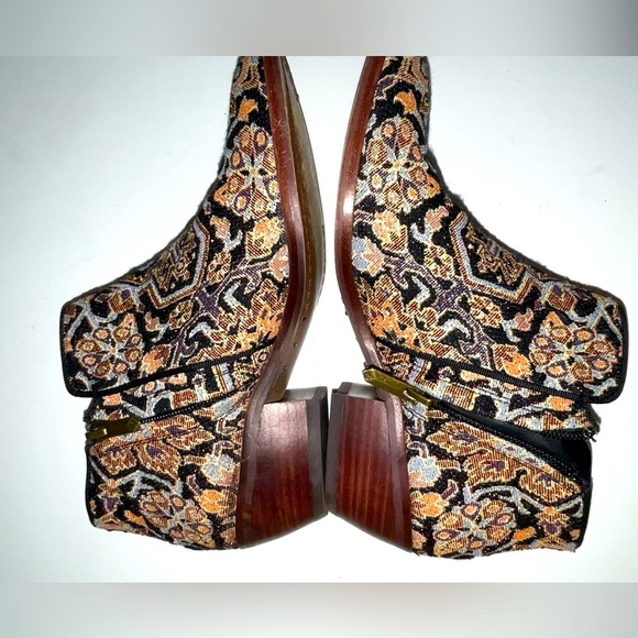 Sam Edelman Petty Tapestry Black Multicolor Ankle Shoes Boots Womens - Picture 9 of 9